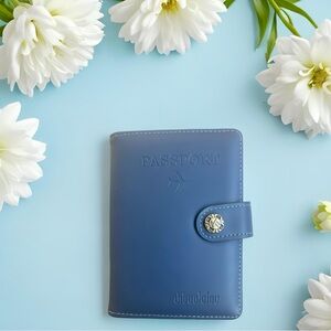 WanderLuxe Blue Passport Wallet